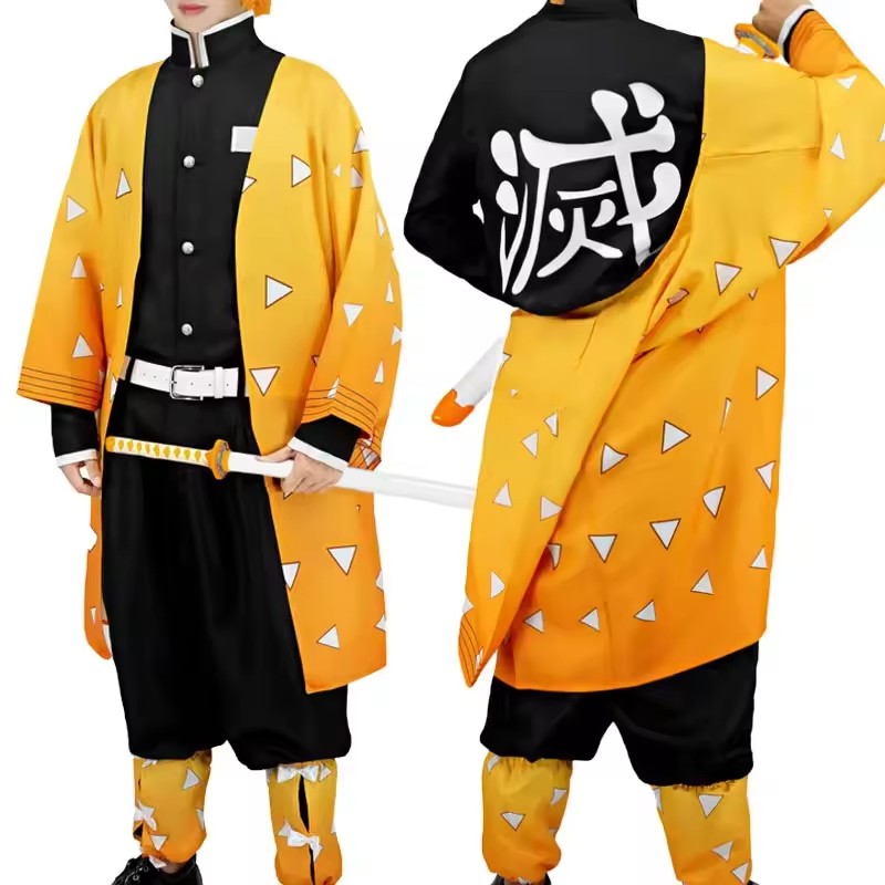 Men'S Kimono Accessories - Costume de cosplay Agatsuma Zenitsu, perruque,