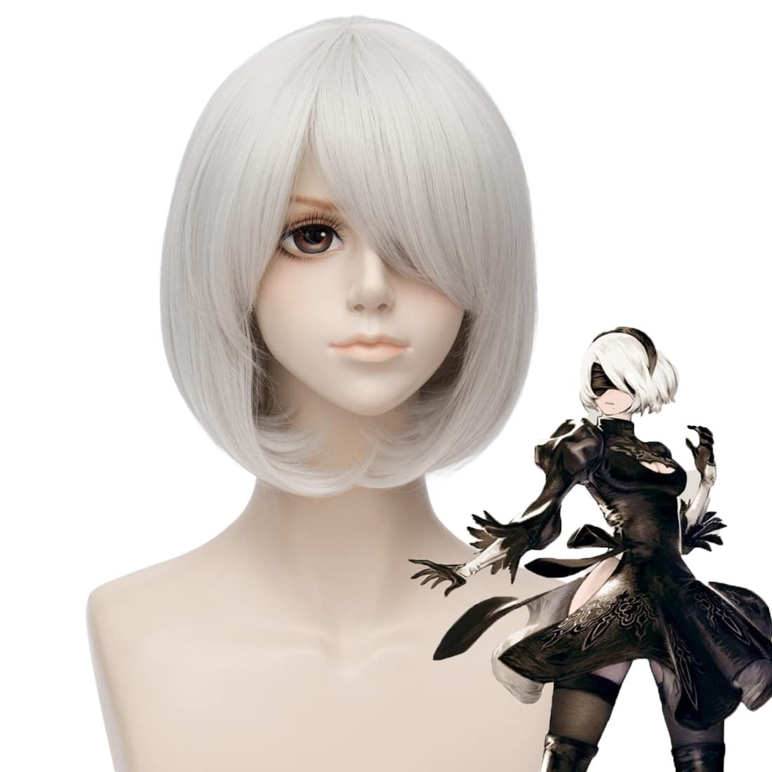 Men'S Accessories Types - Perruques de Cosplay courtes argentées pour