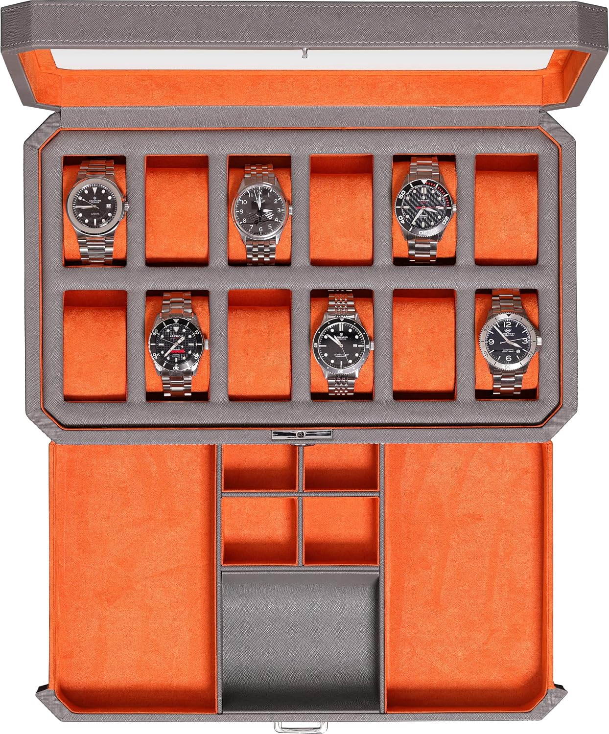 Men'S Accessories Display - Boîte à montres en cuir à