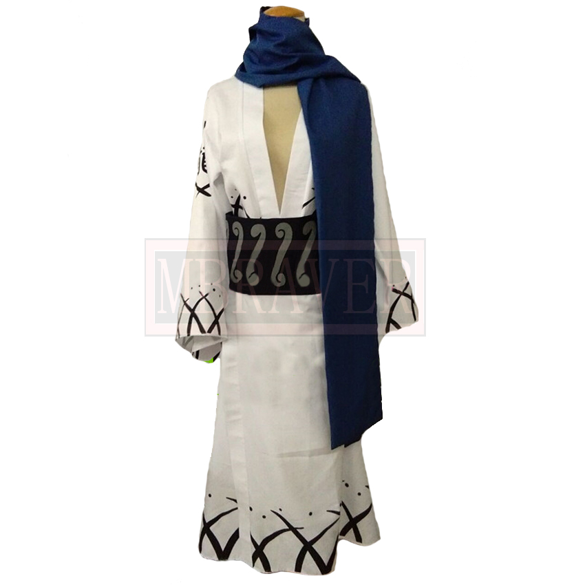 Men'S Kimono Accessories - Samouraï Ryuma bleu blanc Kimono Cosplay