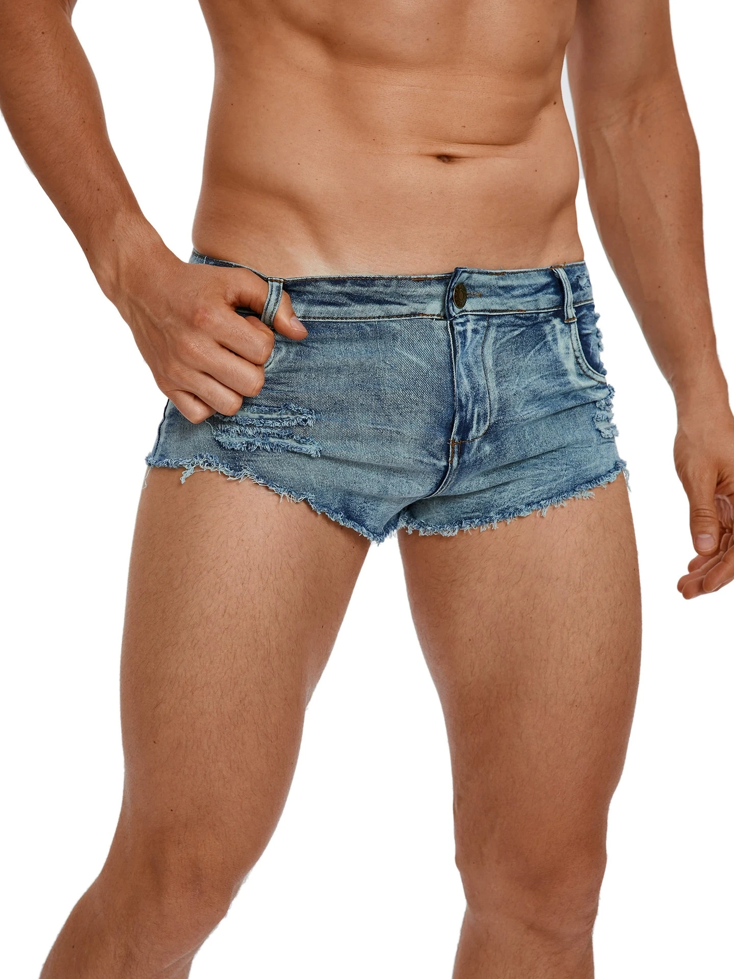 Men'S Accessories For Jeans - Shorts en jean taille basse pour