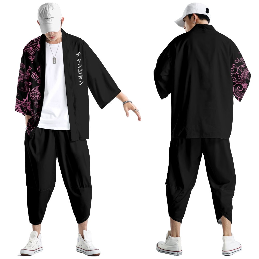 Costume deux pièces Anime fleu - Men'S Kimono Accessories avis et prix