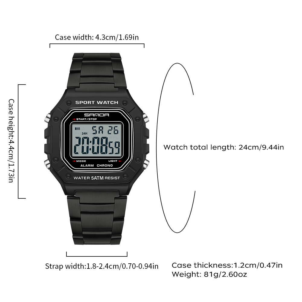 Montre numérique pour homme SA - Men'S Accessories Display avis et prix