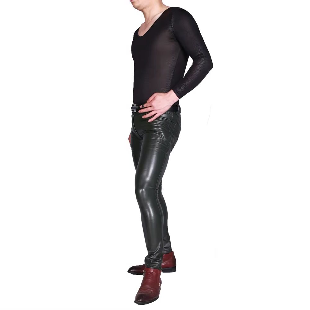 Pantalon Punk en Faux cuir PU  - Men'S Accessories For Jeans avis et prix