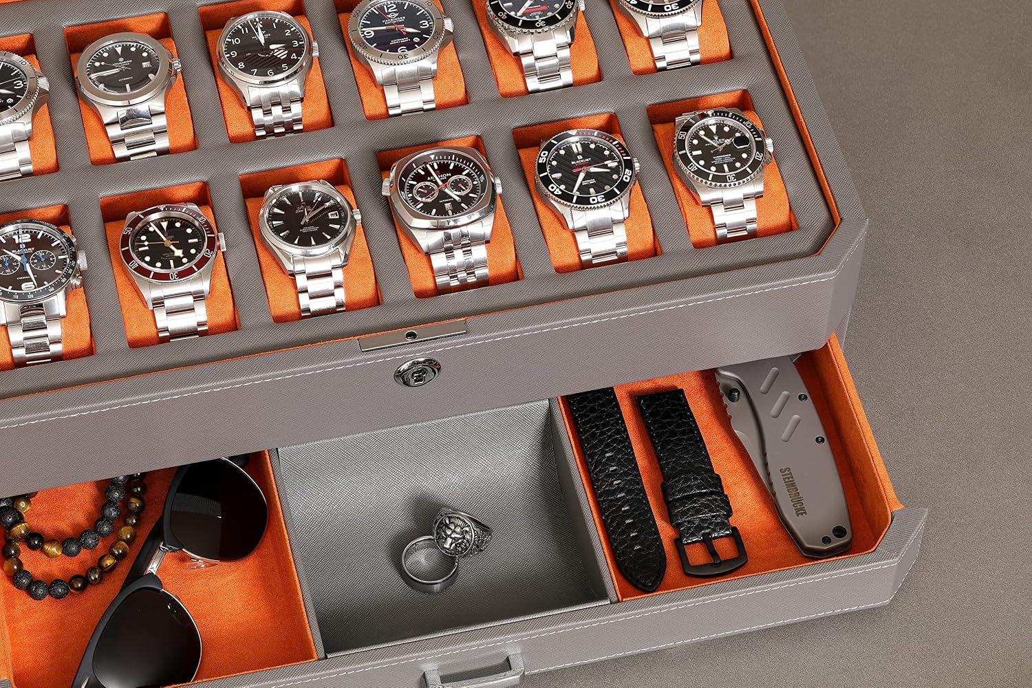 Boîte à montres en cuir à 12 e - Men'S Accessories Display avis et prix
