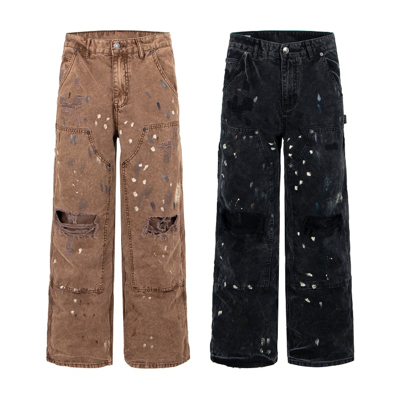 Pantalon en jean déchiré à jam - Men'S Accessories For Jeans avis et prix