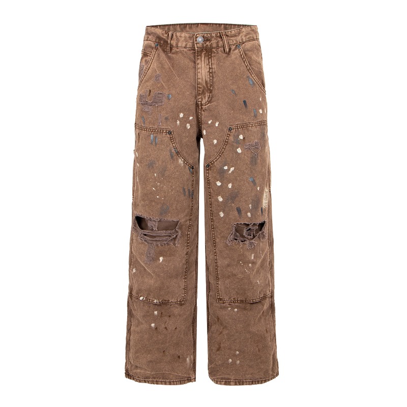 Pantalon en jean déchiré à jam - Men'S Accessories For Jeans avis et prix